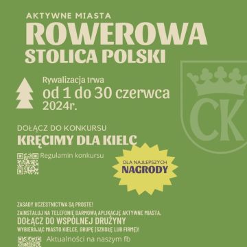 "Kręcimy dla Kielc" konkurs o puchar Rowerowej Stolicy Polski 2024